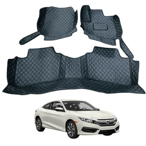 Honda Civic 7D Floor Mats | 3 Pcs | Model 2017 - 2021 | Civic Best Floor Mats