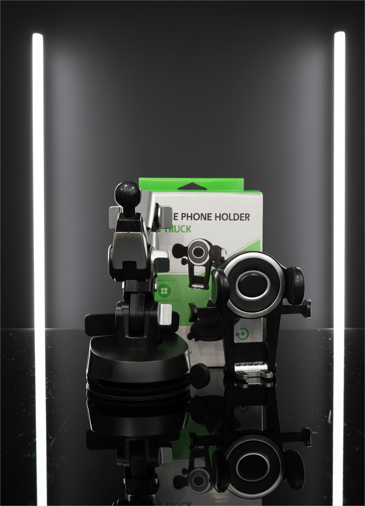 Heavy-Duty Big Truck Mobile Phone Holder with 360° Rotation