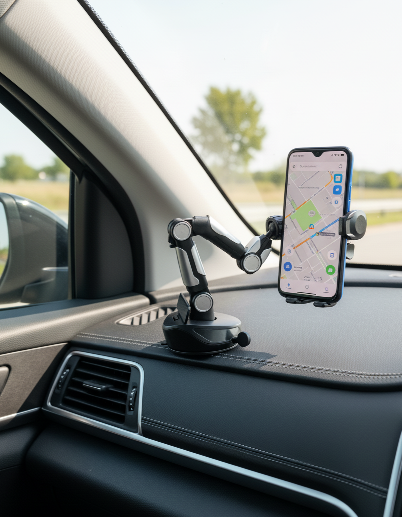 Heavy-Duty Big Truck Mobile Phone Holder with 360° Rotation