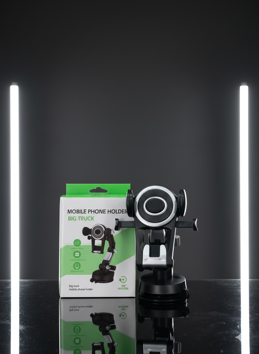 Heavy-Duty Big Truck Mobile Phone Holder with 360° Rotation