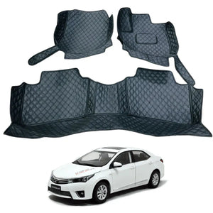 Toyota Corolla 7D Floor Mats | 3 Pcs | Model 2014 - 2022 | Corolla Best Floor Mats | Corolla 7D Floor