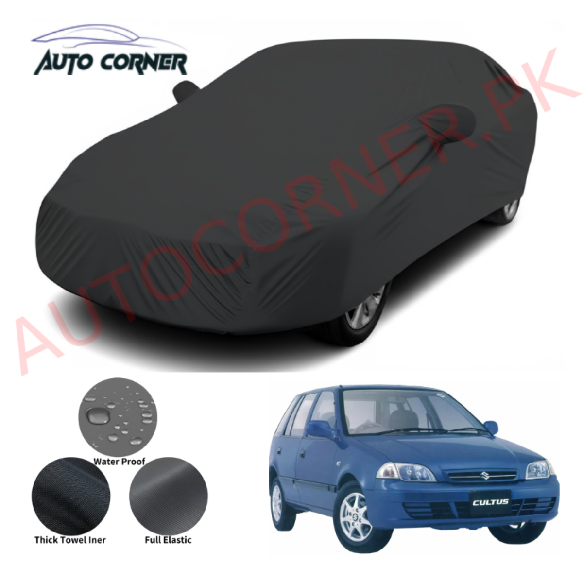 Suzuki Cultus 2017 PVC Cotton Top Cover - Old Shape